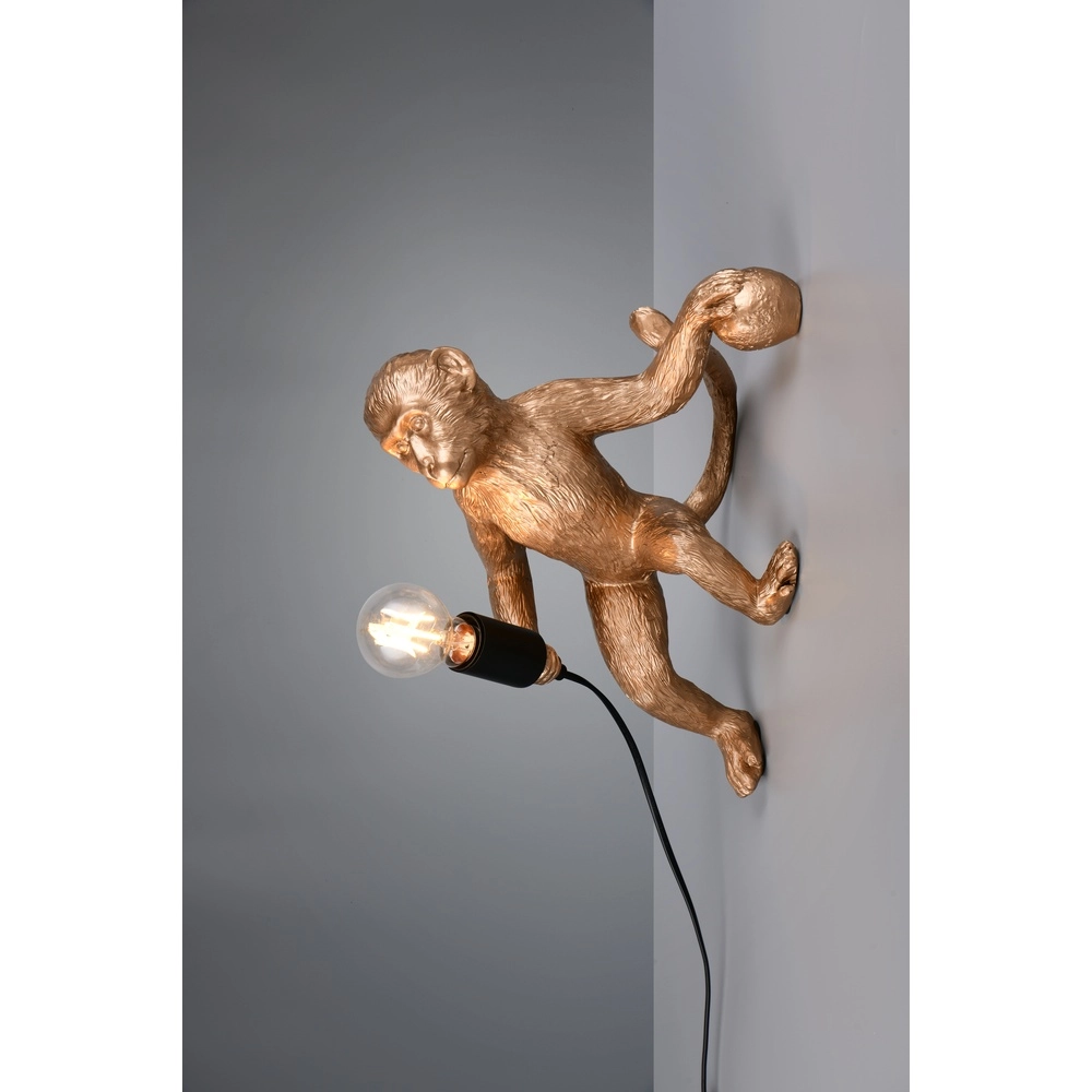 Wandlamp Louy aapje goud Trio 4017807667967