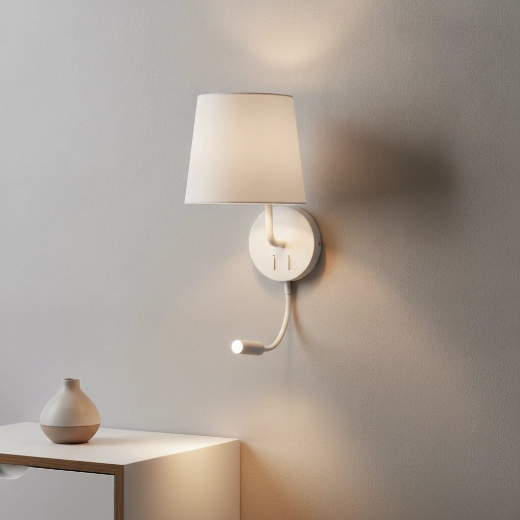 Bedlampje Sage wit