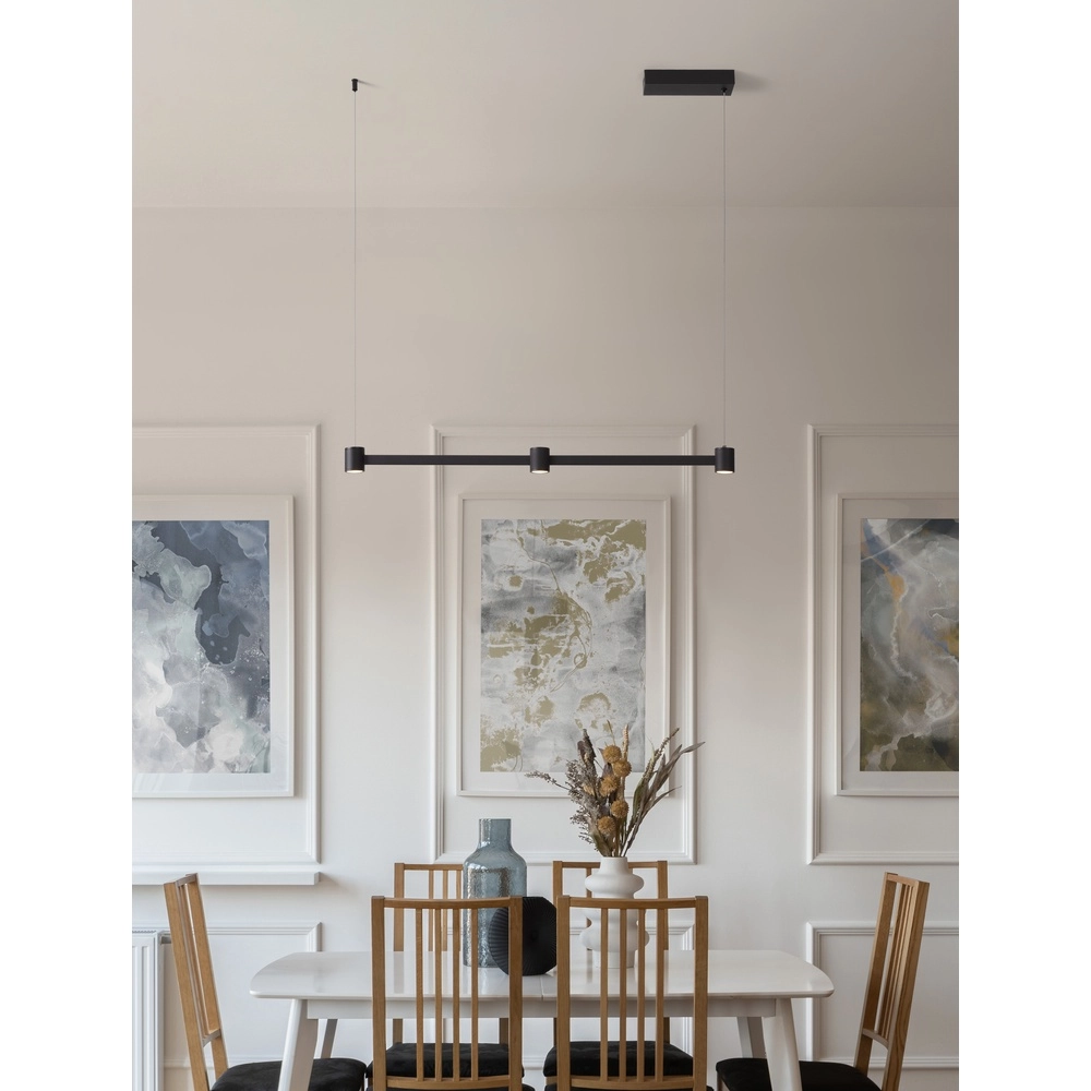 Design hanglamp Puize 3-lichts zwart Lyora 5212017448576