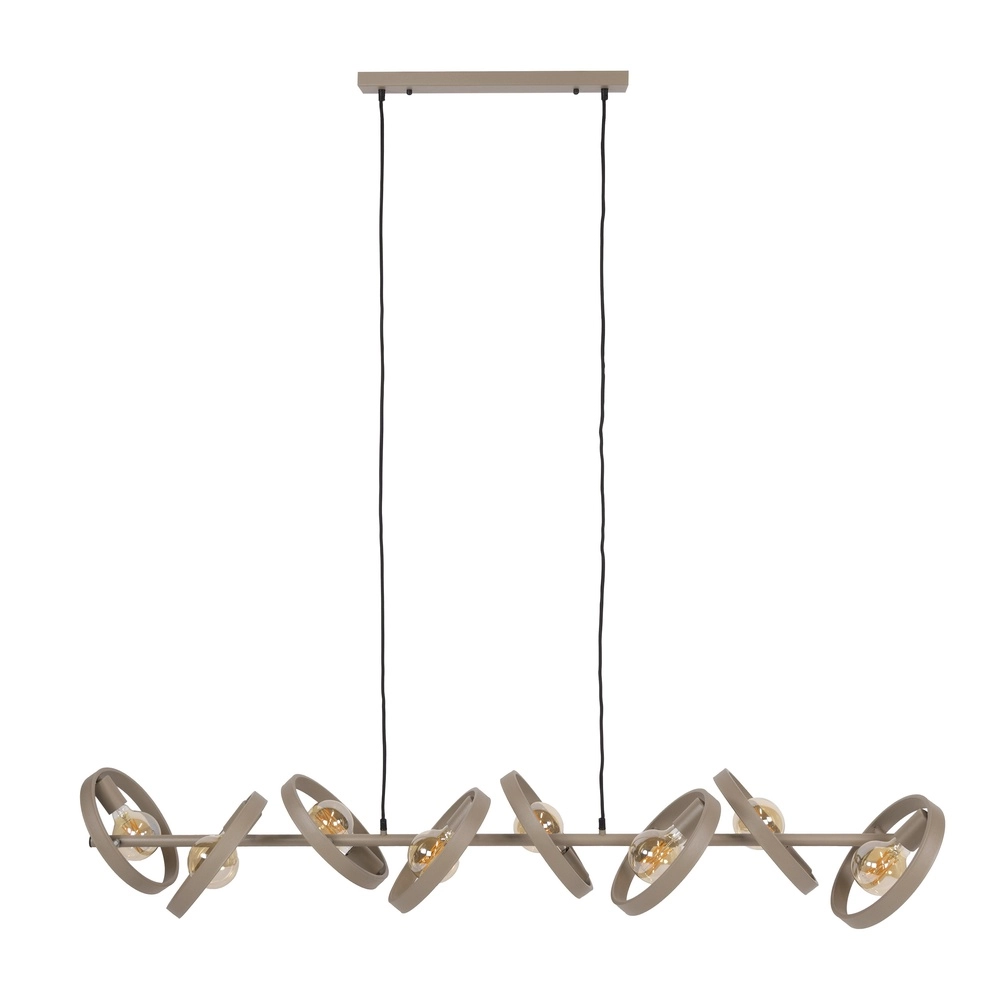 8 ringen hanglamp eettafel Hover zand - Ø 26cm Lyora 8716803513372