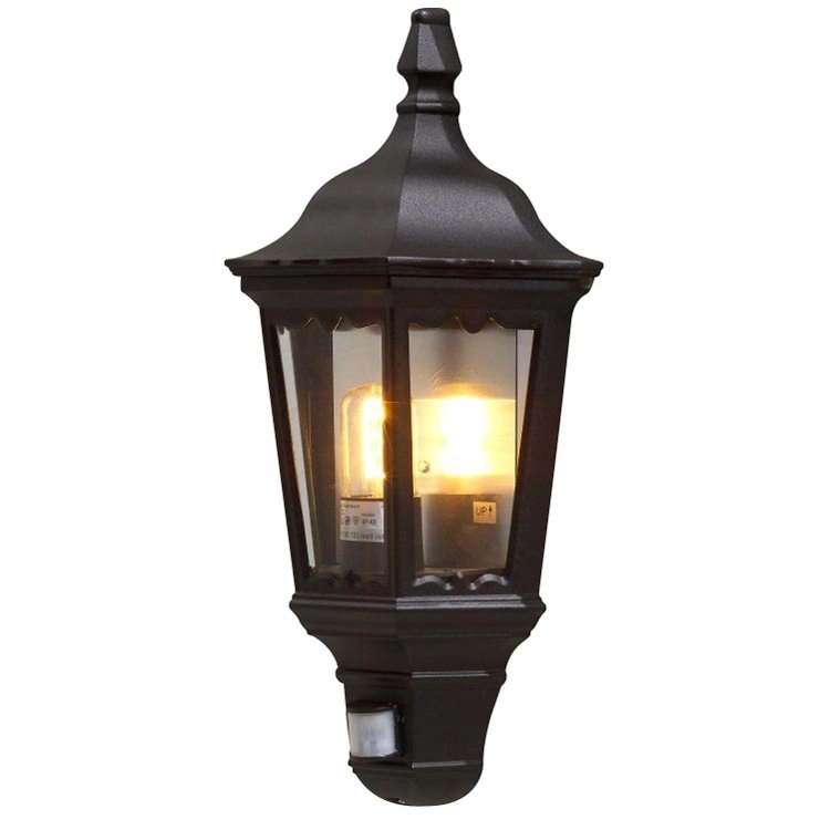 Zwarte buitenlamp Firenze met bewegingsmelder Zwarte buitenlamp Firenze met bewegingsmelder