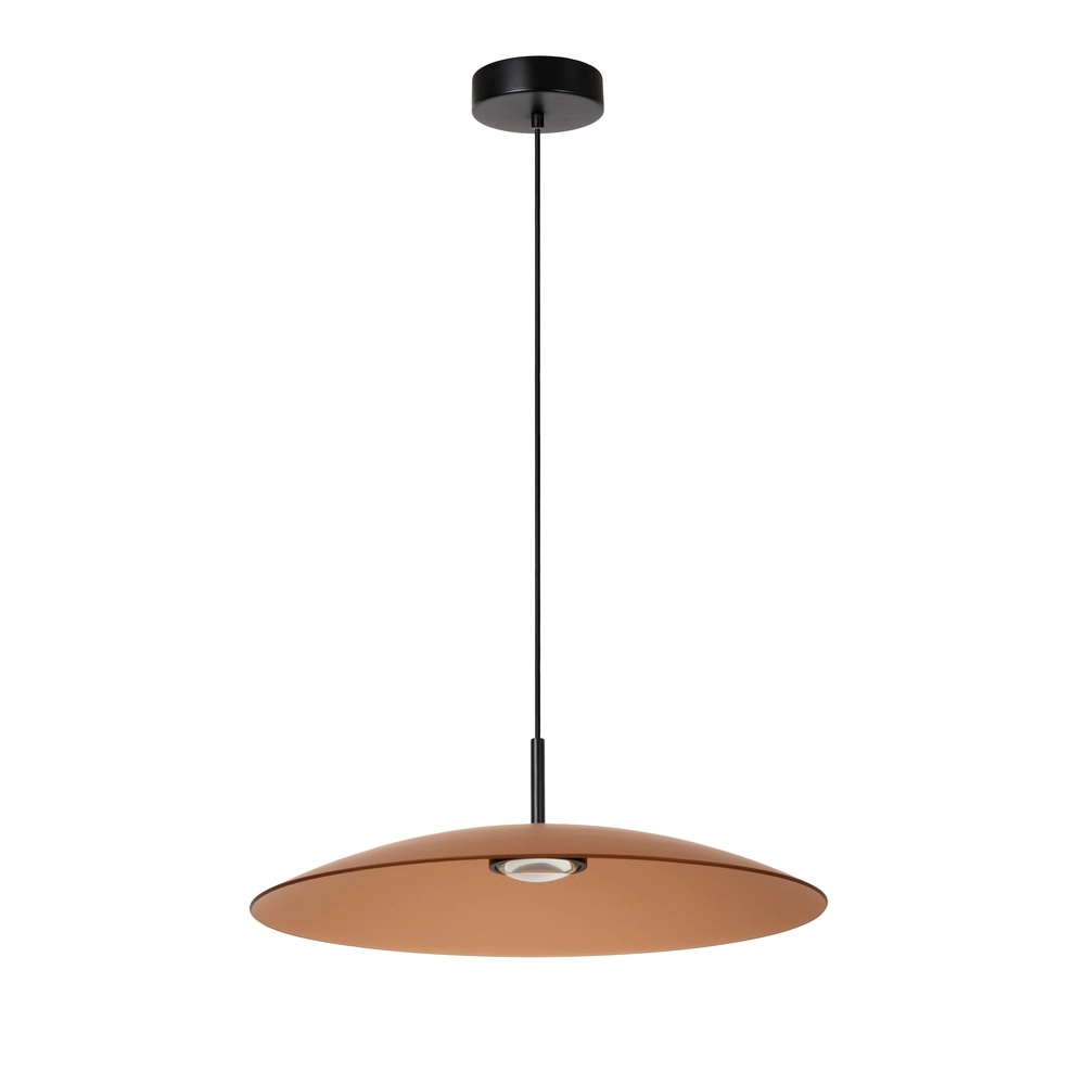 Strakke hanglamp Menga Ø 60cm amber glas Premium by Lucide 5411212251169