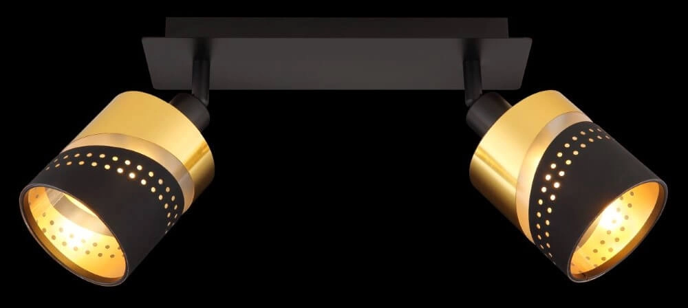 2-lichts plafondspot Or zwart met goud Globo 9007371449705