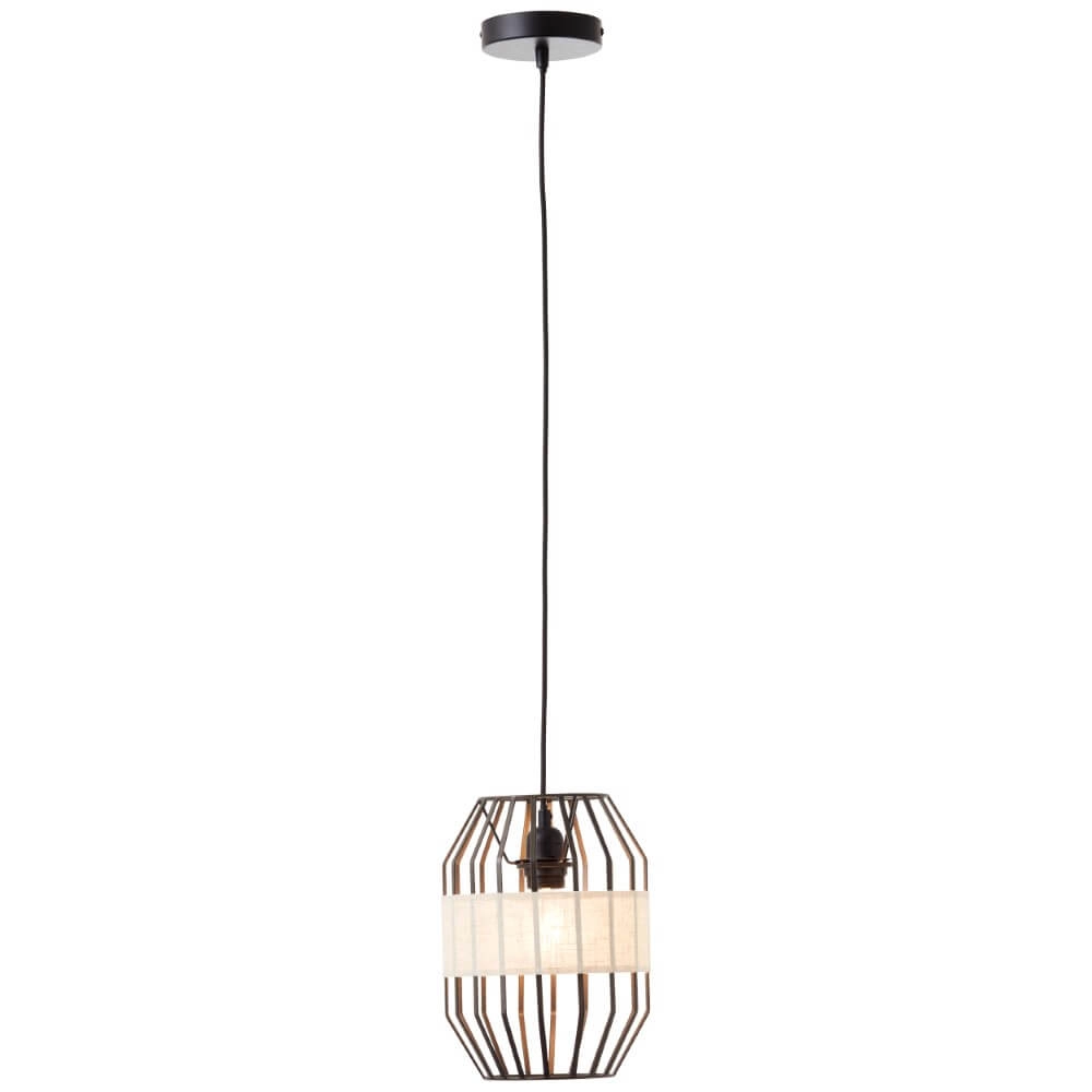Hanglamp Slope 23cm zwart met zandkleur Brilliant 4004353394645