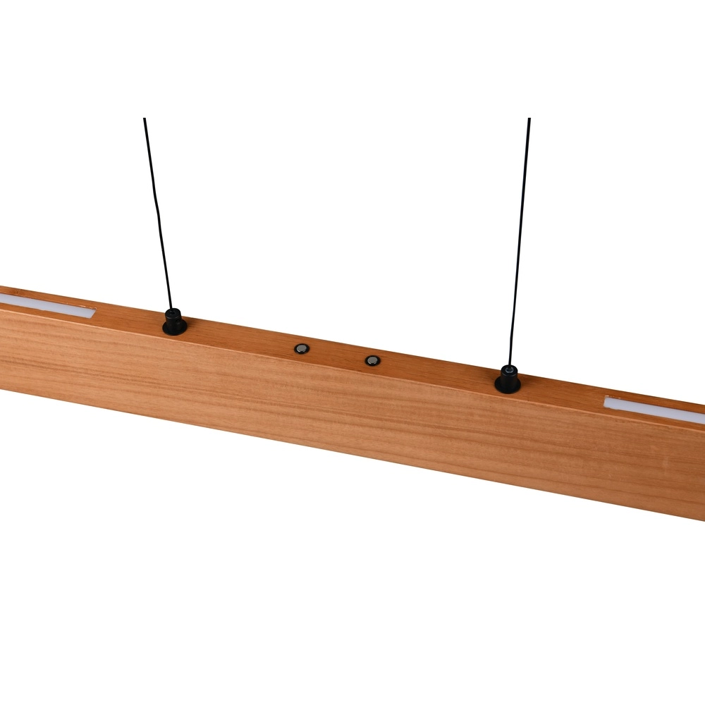 Strakke hanglamp Edgewood 150cm hout Trio 4017807662252
