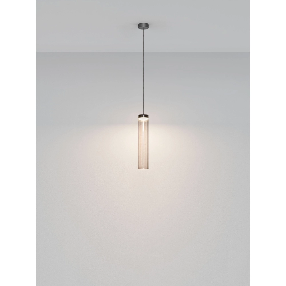 Design hanglamp Brielle antraciet met mokka glas Lyora 5212017495419