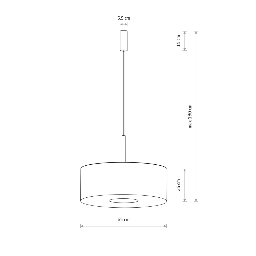 Hanglamp Santana crème Ø 65cm Lyora 5903139116534