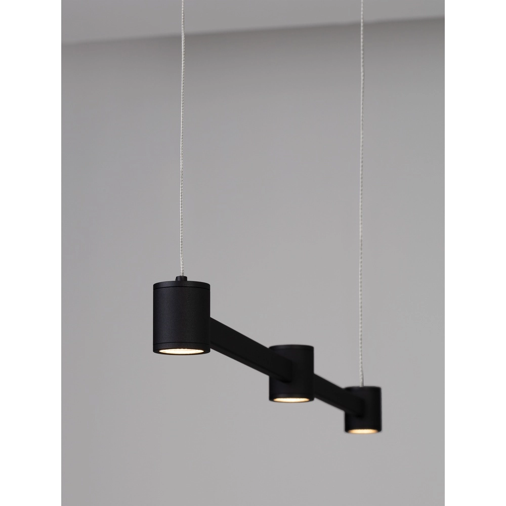 Design hanglamp Puize 3-lichts zwart
