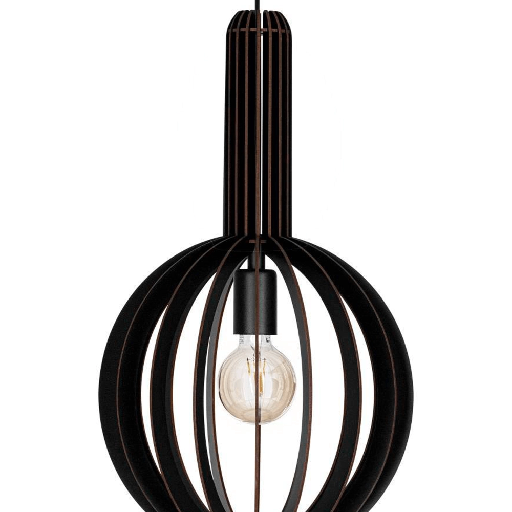 Zwart houten hanglamp Velasco Ø 31cm Eglo 9008606224067