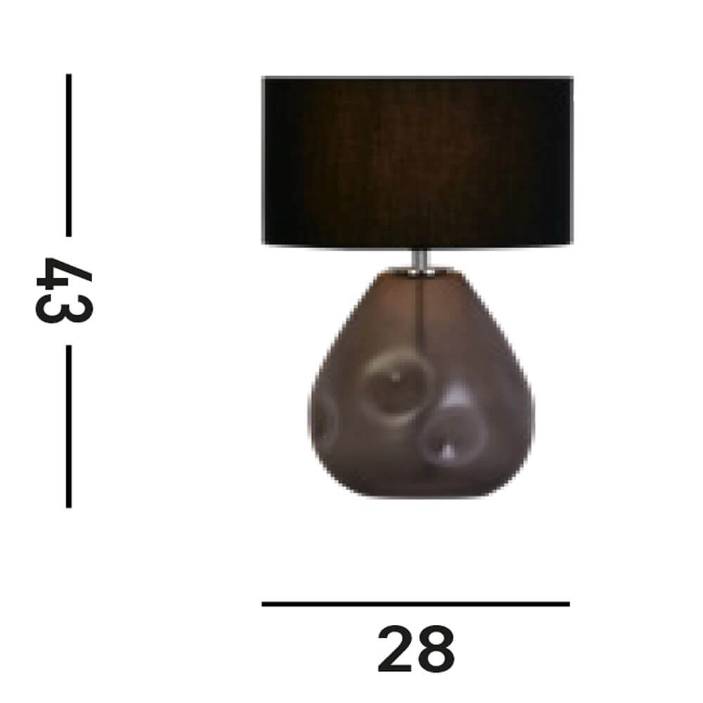 Schemerlamp Devon zwart met kap Searchlight 5053423273297