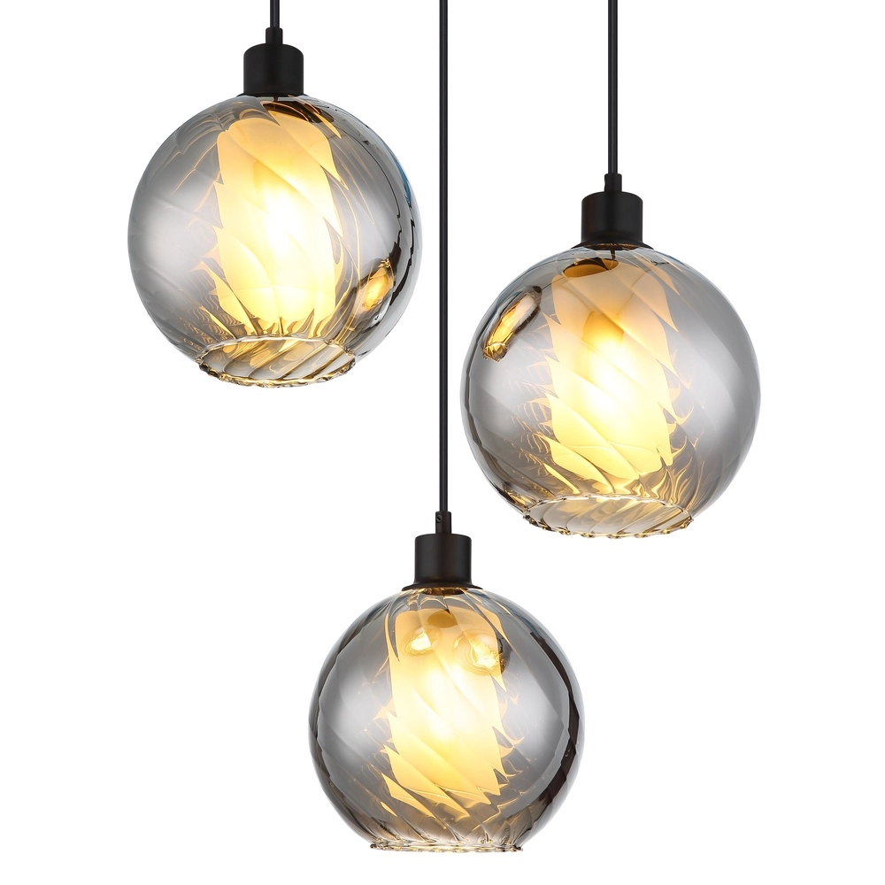 Design hanglamp Ulf 3-lichts zwart Globo 9007371533701