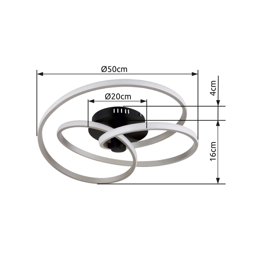 Moderne plafondlamp Glyxar zwart Globo 9007371453788