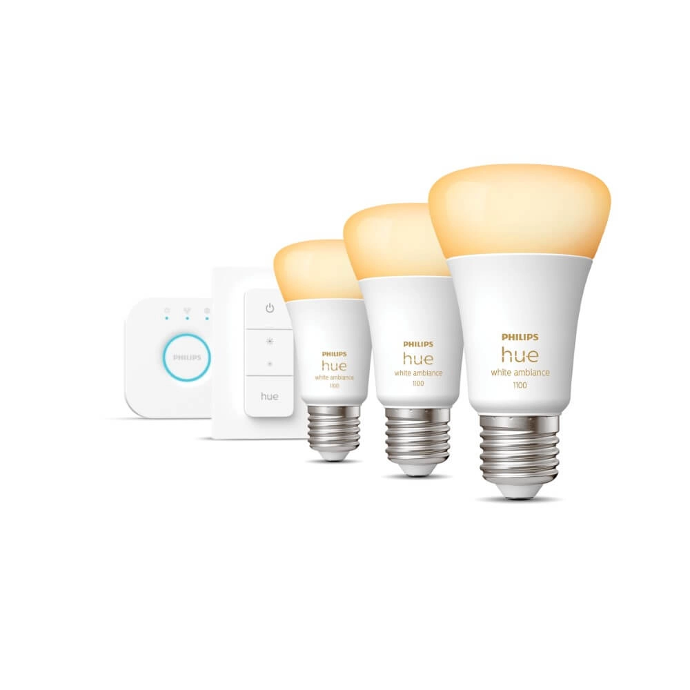 Hue Starterpack - E27 - 11W - White Ambiance set van 3 Philips 8719514291232