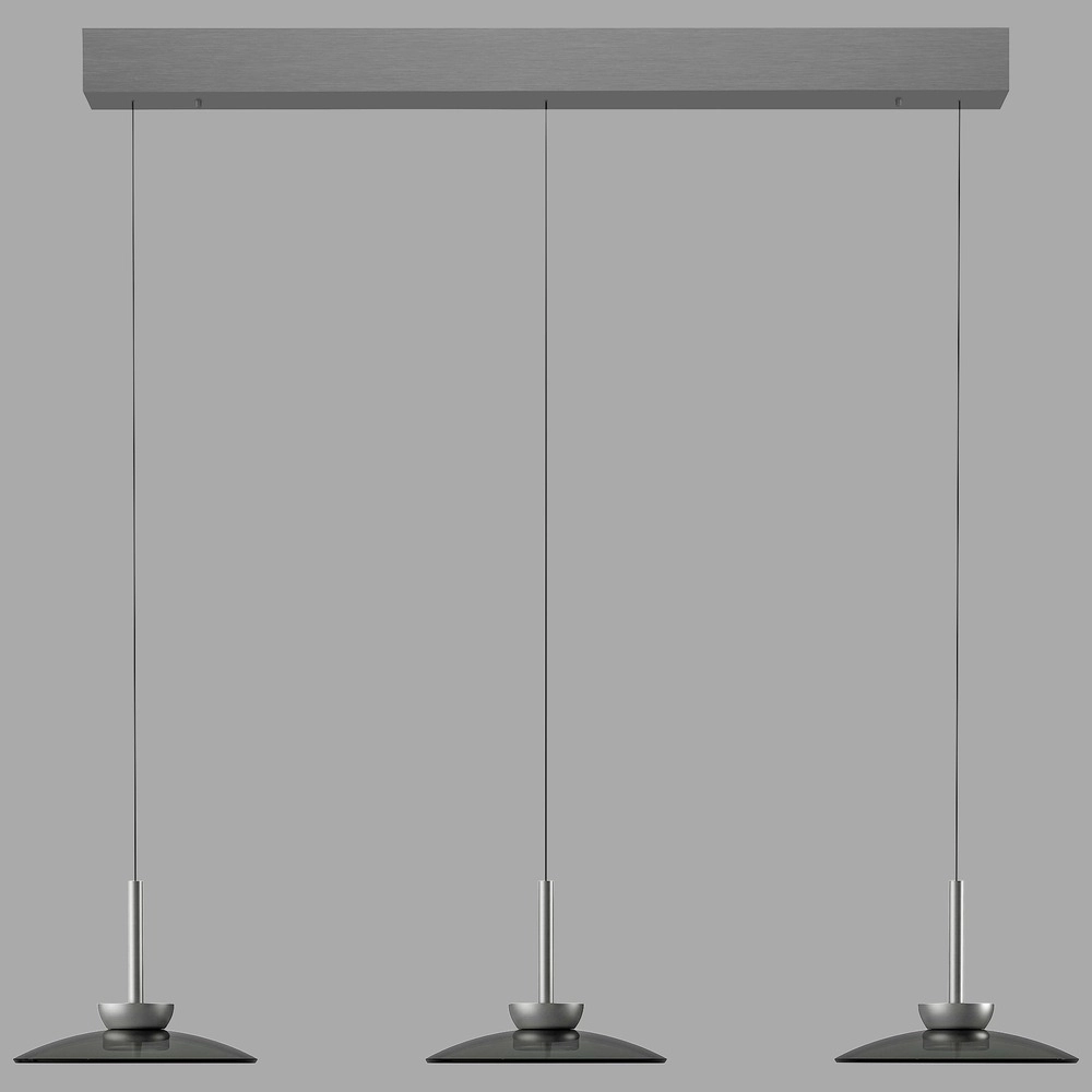 3L eettafel hanglamp Pure Moon platin met smoke glas