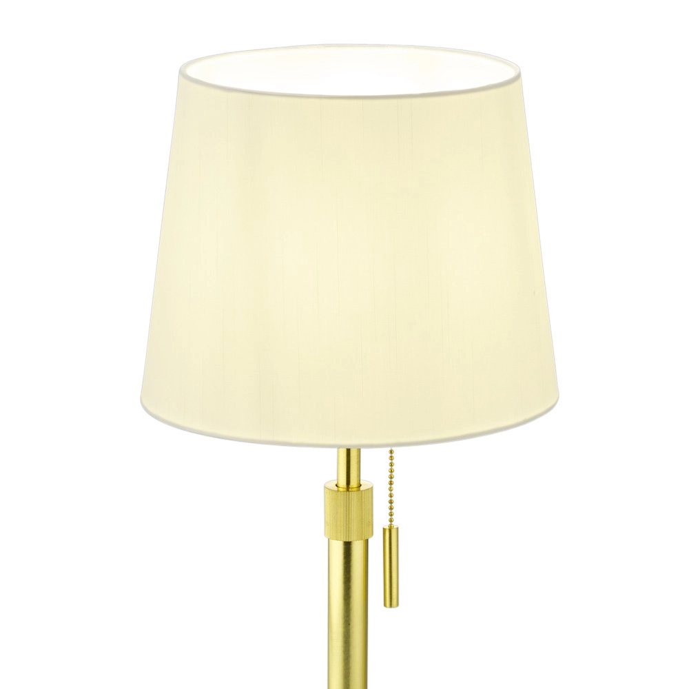 Schemerlamp Lyon messing mat met wit Trio 4017807398557