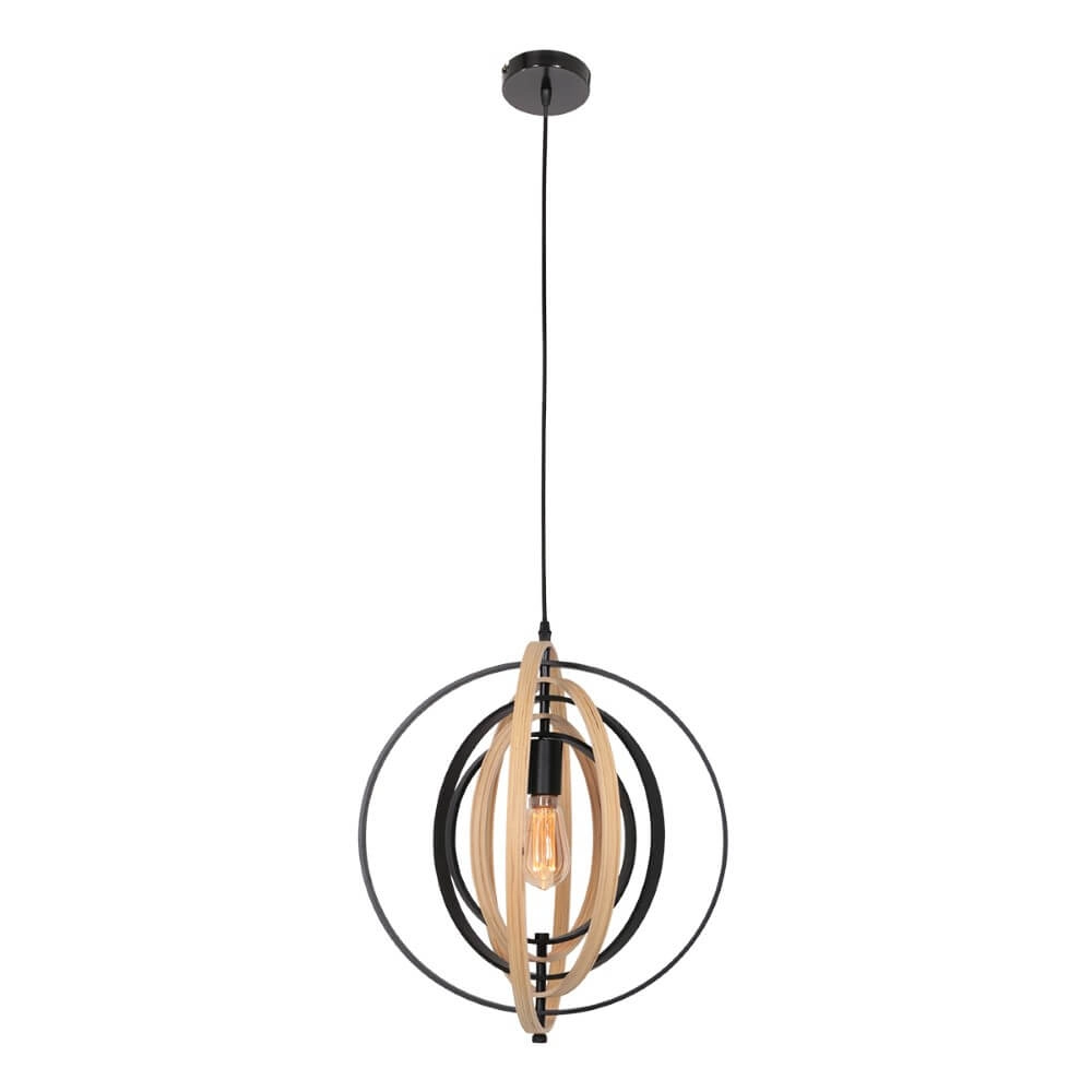 Houten hanglamp Muoversi Ø 45cm Steinhauer 8712746166309