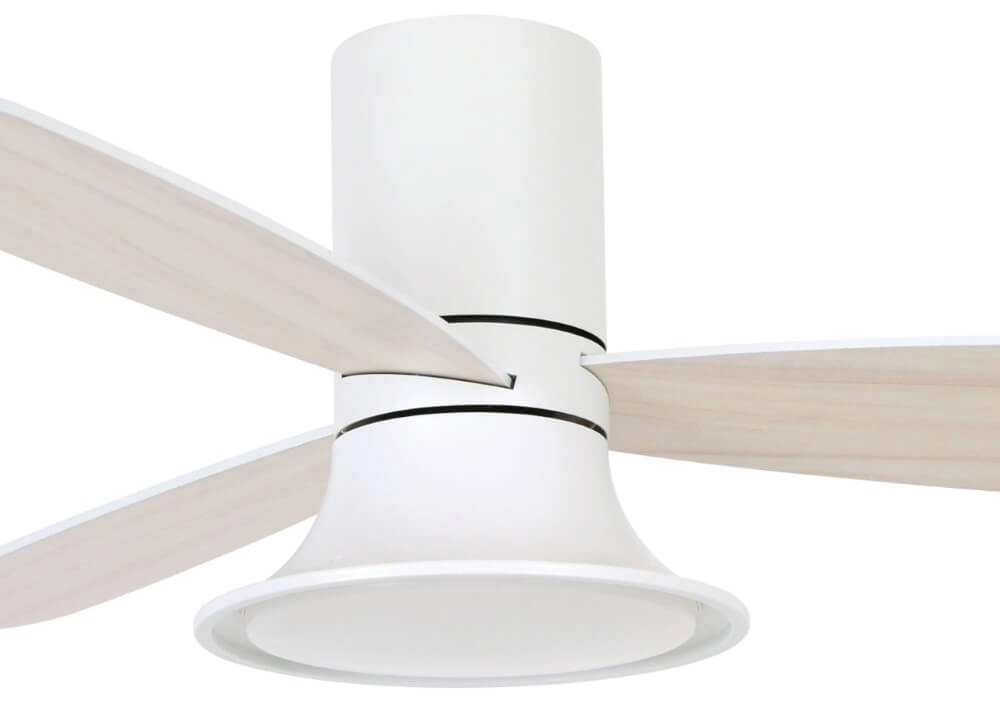 Witte ventilator met lamp Flusso Ø 132cm Beacon 9333509151777