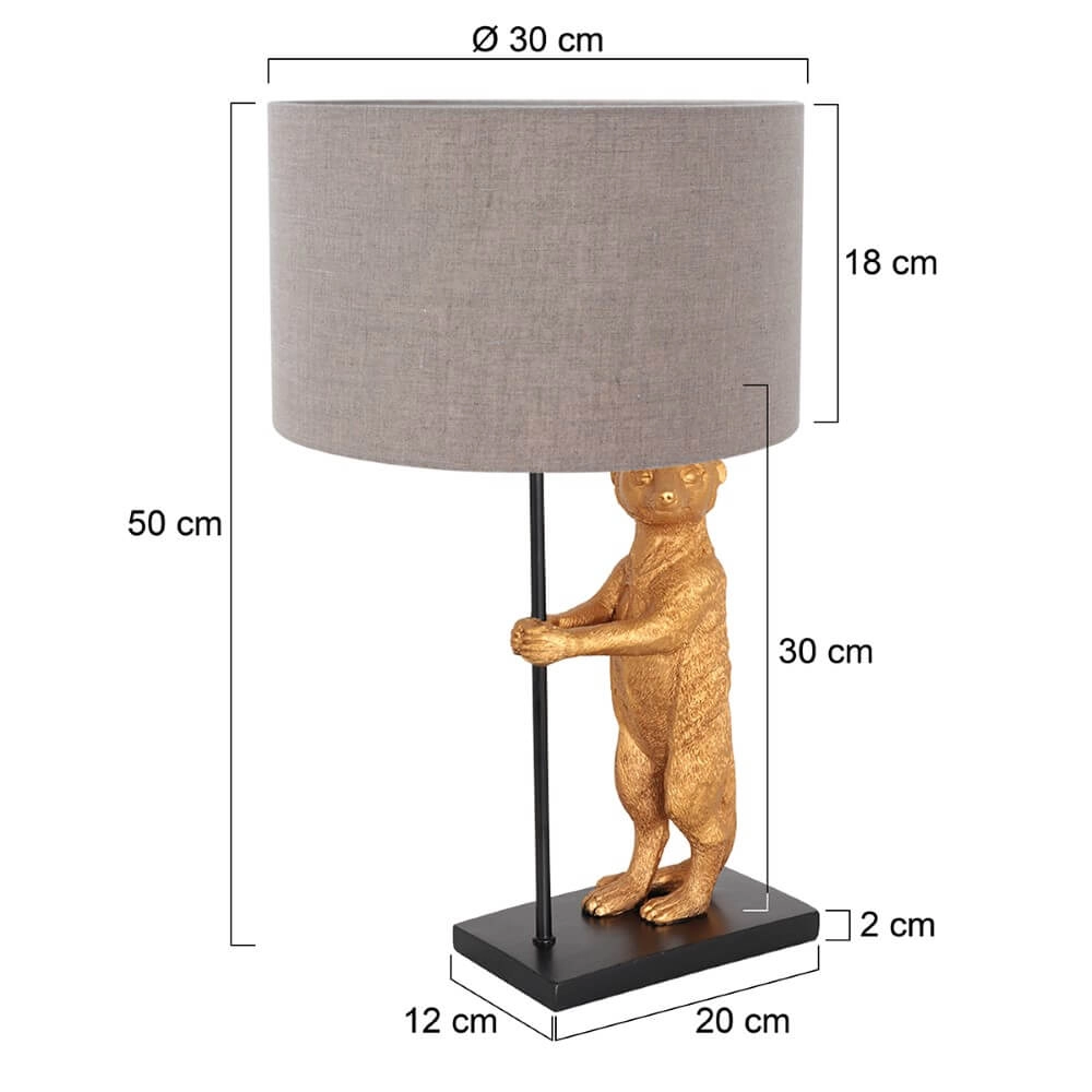 Schemerlamp Animaux met taupe kap Steinhauer 8712746151800