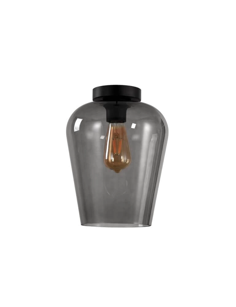 Plafondlamp Tombo smoke glas Ø 23cm Artdelight 8719831737710