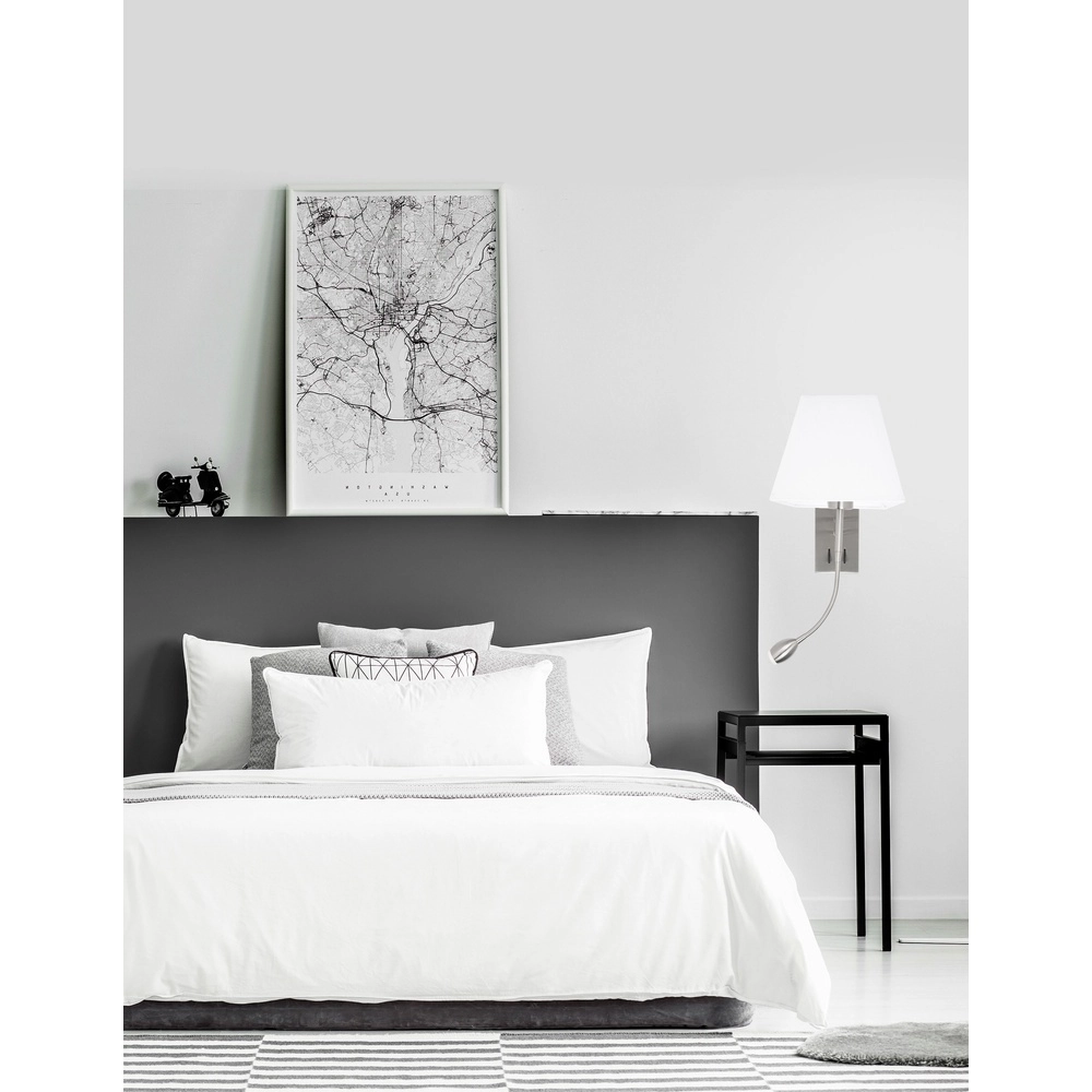 Wandlamp Valencia wit met chroom Lyora 5212017411006