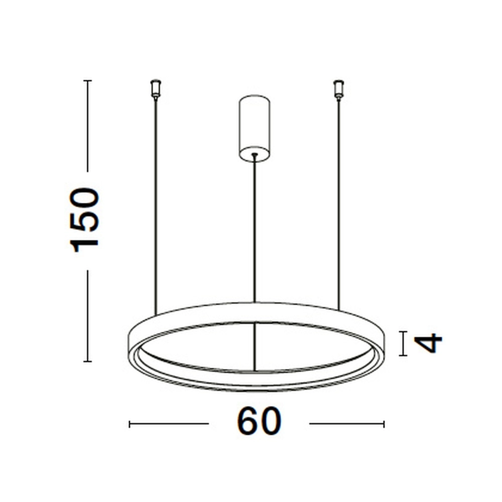 Ronde hanglamp Perrine zwart Ø 60cm Lyora 5212017438416