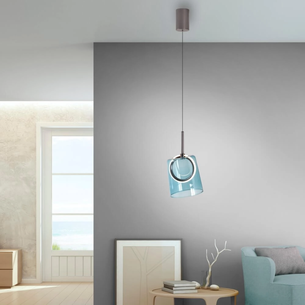 Hanglamp Zula blauw Paul Neuhaus 4012248383599
