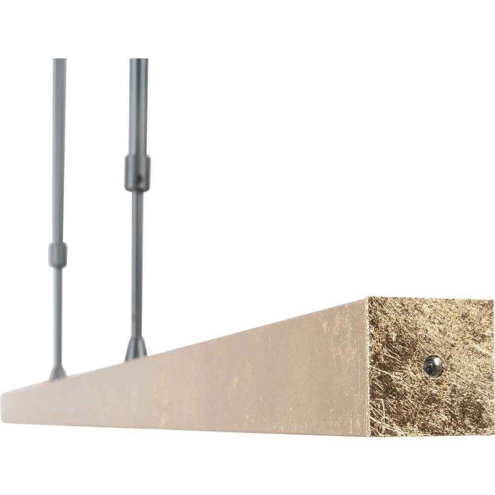 Zwarte hanglamp Real 3 130cm met goud Masterlight 8718121214320