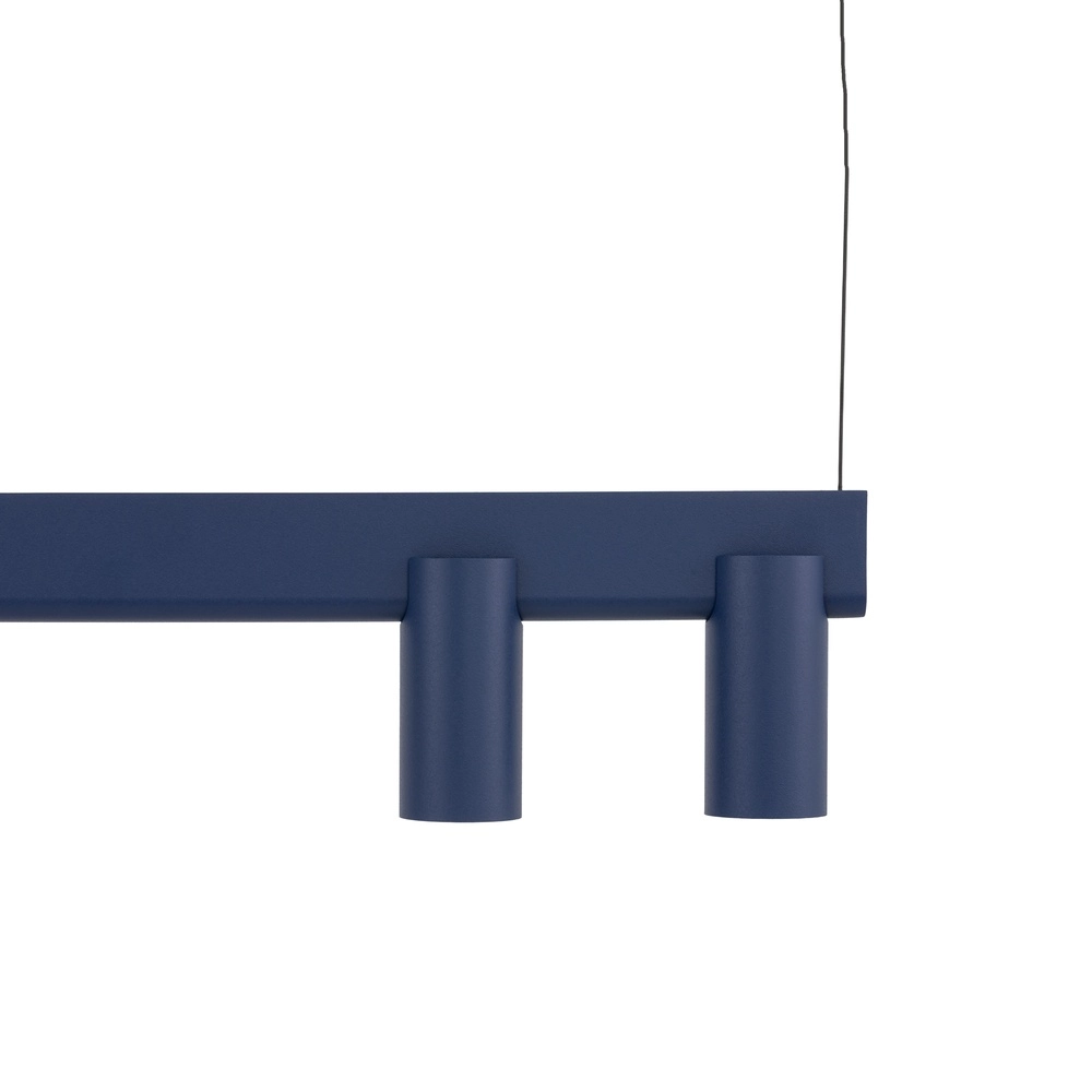 Design hanglamp Fourty 7-lichts marine blauw Lyora 5903139122931