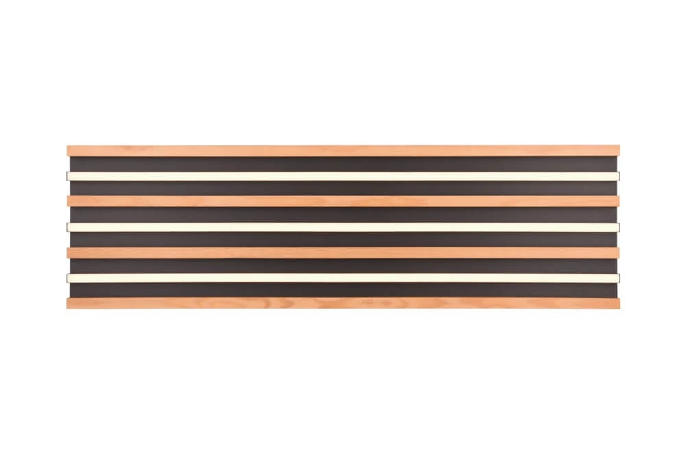 Led plafondlamp Fontana 113x30 cm - houtlook Trio 4017807615951