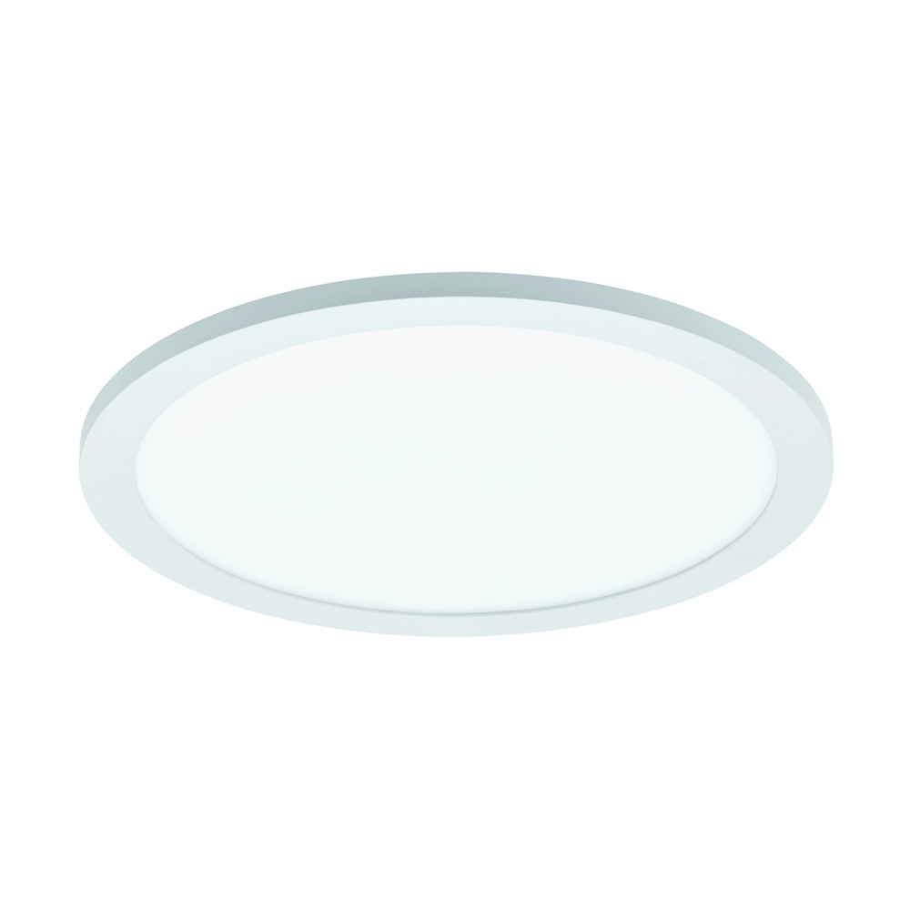 Strakke plafonniere Sarsina Ø 30cm wit