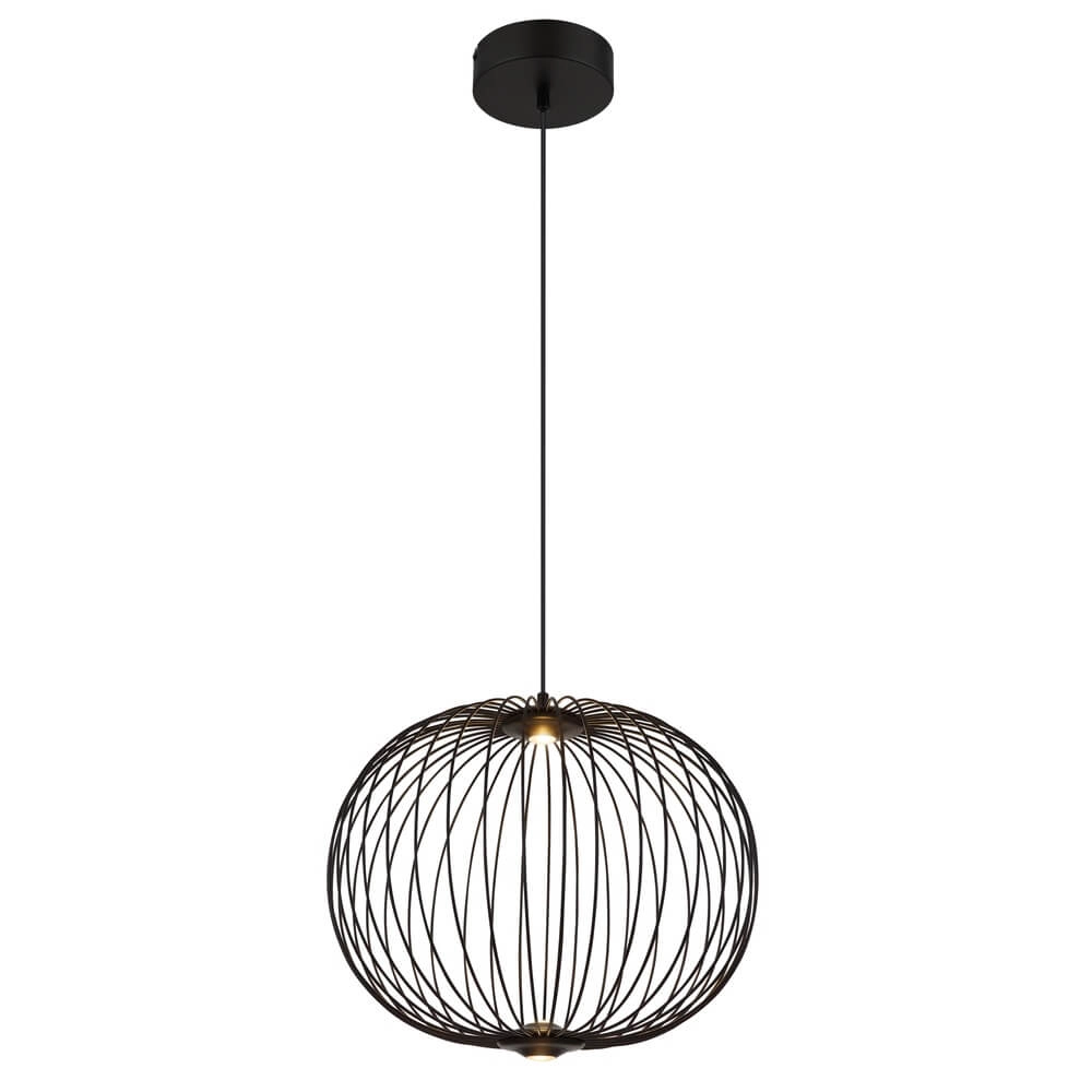 Zwarte hanglamp Galway enkel kooi Ø 50cm