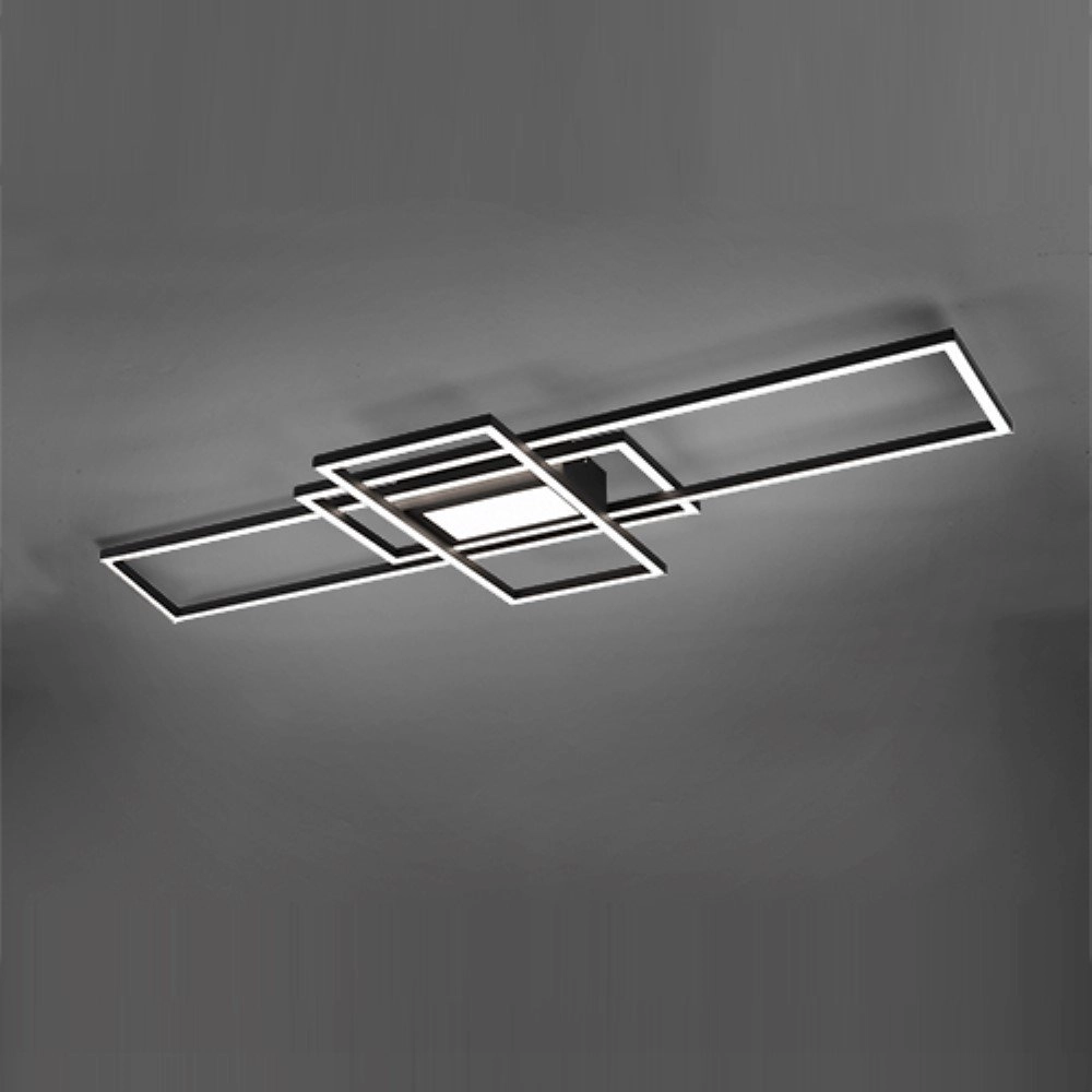 Moderne Plafonnière Irvine zwart Trio 4017807449495