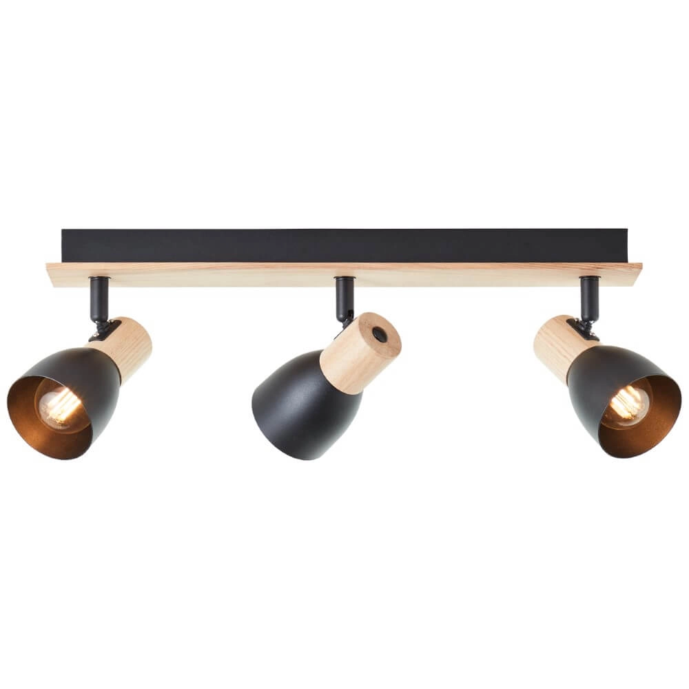 Plafondlamp Daintree 3-lichts zwart