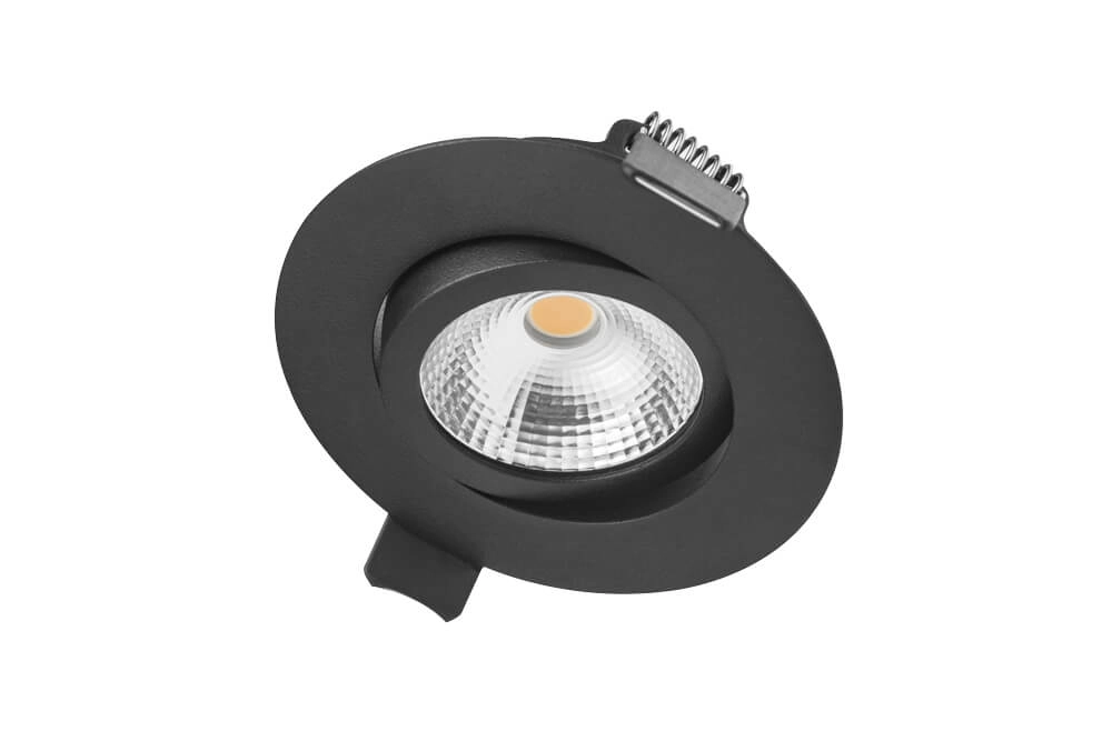 Platte inbouwspot Lux Slim 3000K - zwart