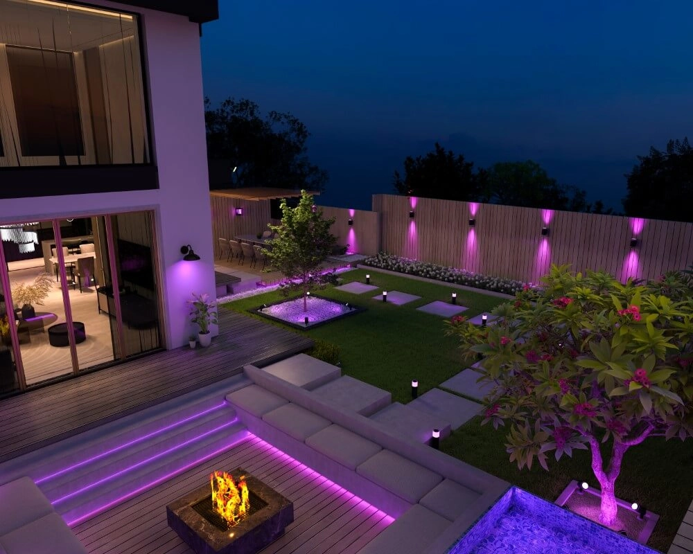 Smart buitenlamp Link 2L up down - zwart Circle 8712879149569