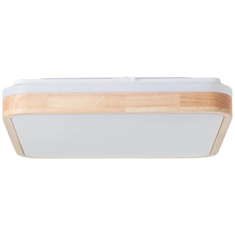 Plafondlamp Tumeo 39 x 39cm wit met hout