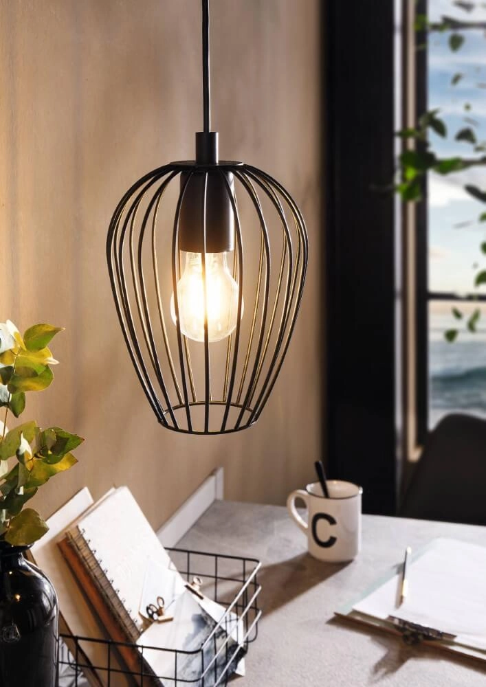 Vintage hanglamp Newtown 16cm zwart Eglo 9002759494773