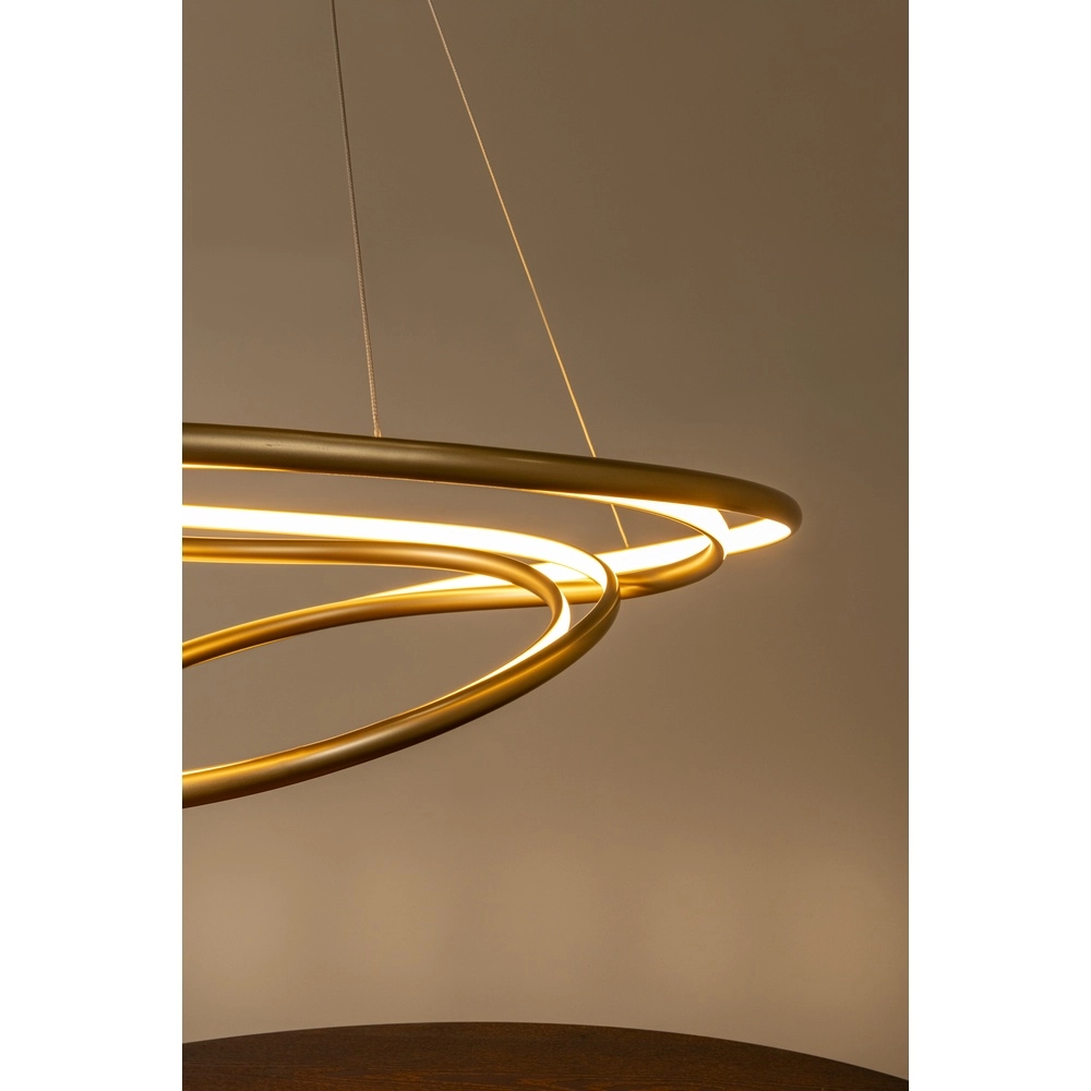 Design hanglamp Sardana Ø 80cm krul goud Premium by Lucide 5411212520890