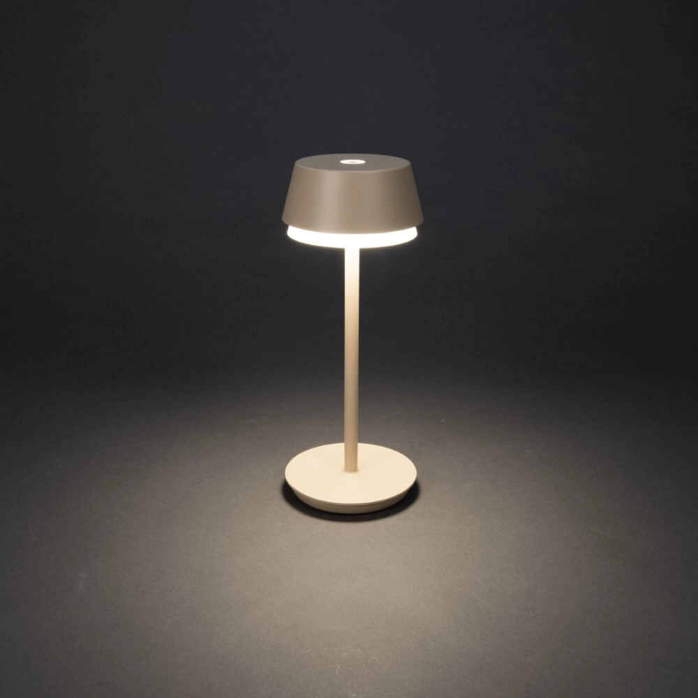 Tafellampje Lyon zandkleur met RGB functie KonstSmide 7318307830330