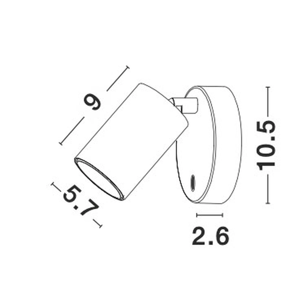 Wandspot Net rond zwart Lyora 5212017422927