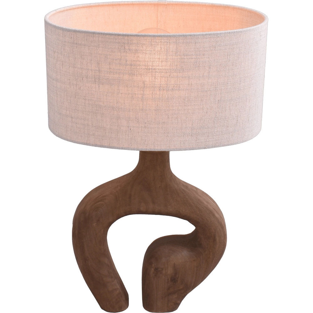 Japandi schemerlamp Woodie 35cm -hout met natural