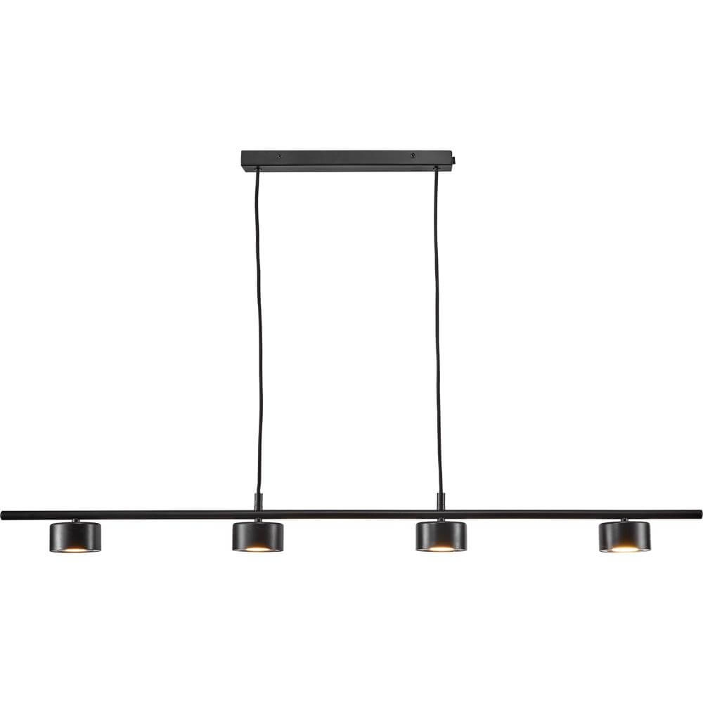 4-lichts hanglamp Clyde zwart design