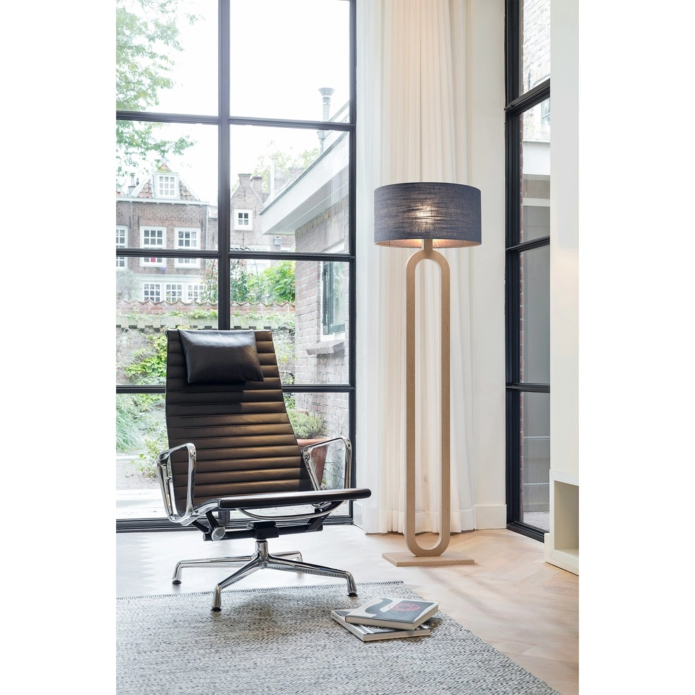 Vloerlamp Sino Loop licht hout Masterlight