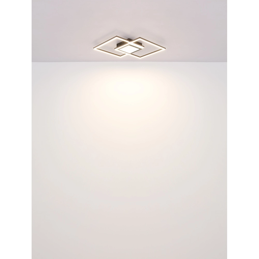 Moderne plafondlamp Saunders zwart vierkant Globo 9007371475353
