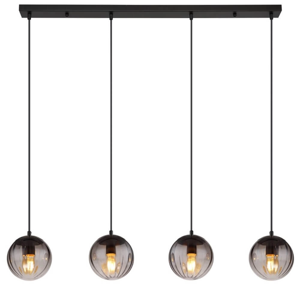 4-lichts hanglamp Dallerta smoke glas Globo 9007371452569