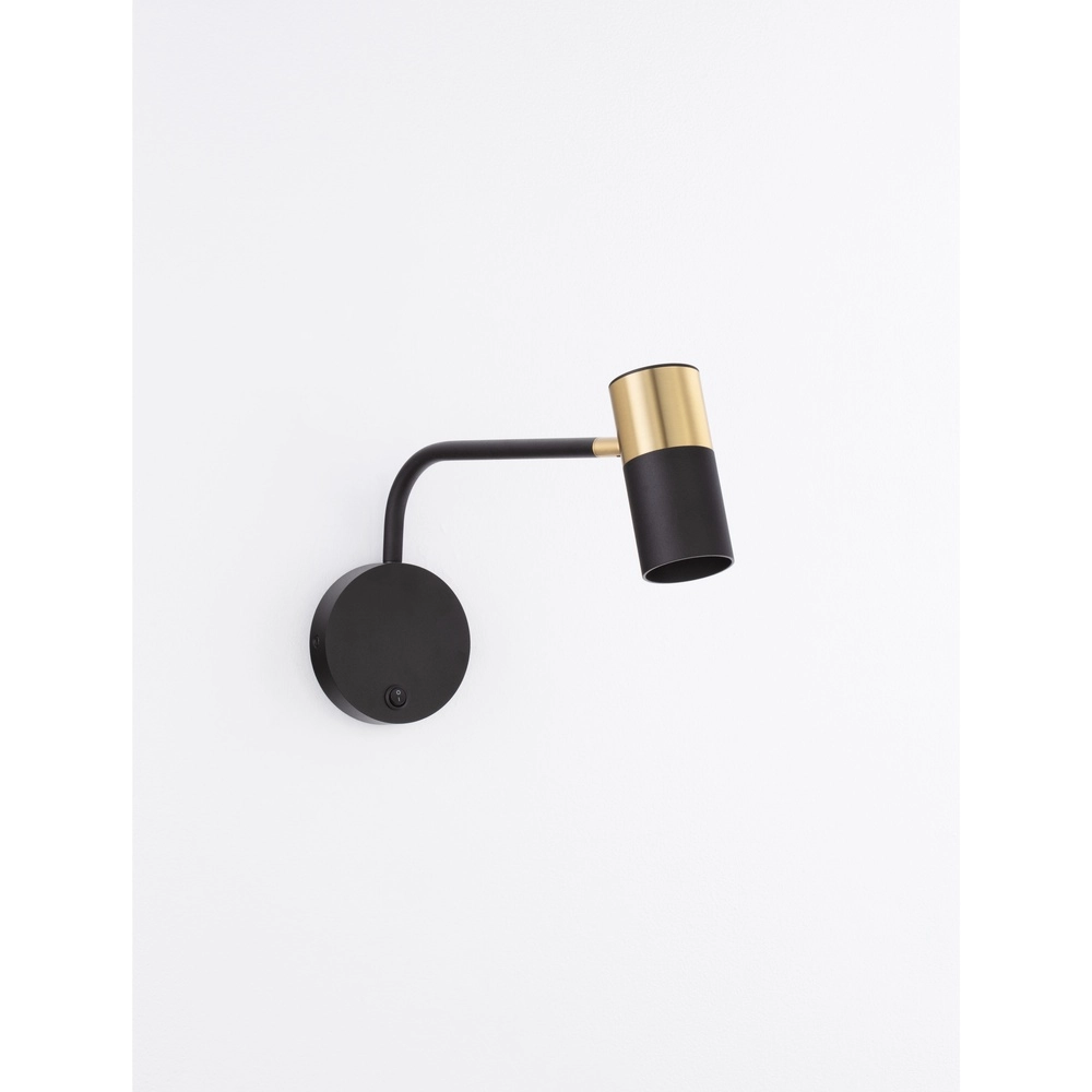Wandlampje Pongo zwart met goud Lyora 5212017441744