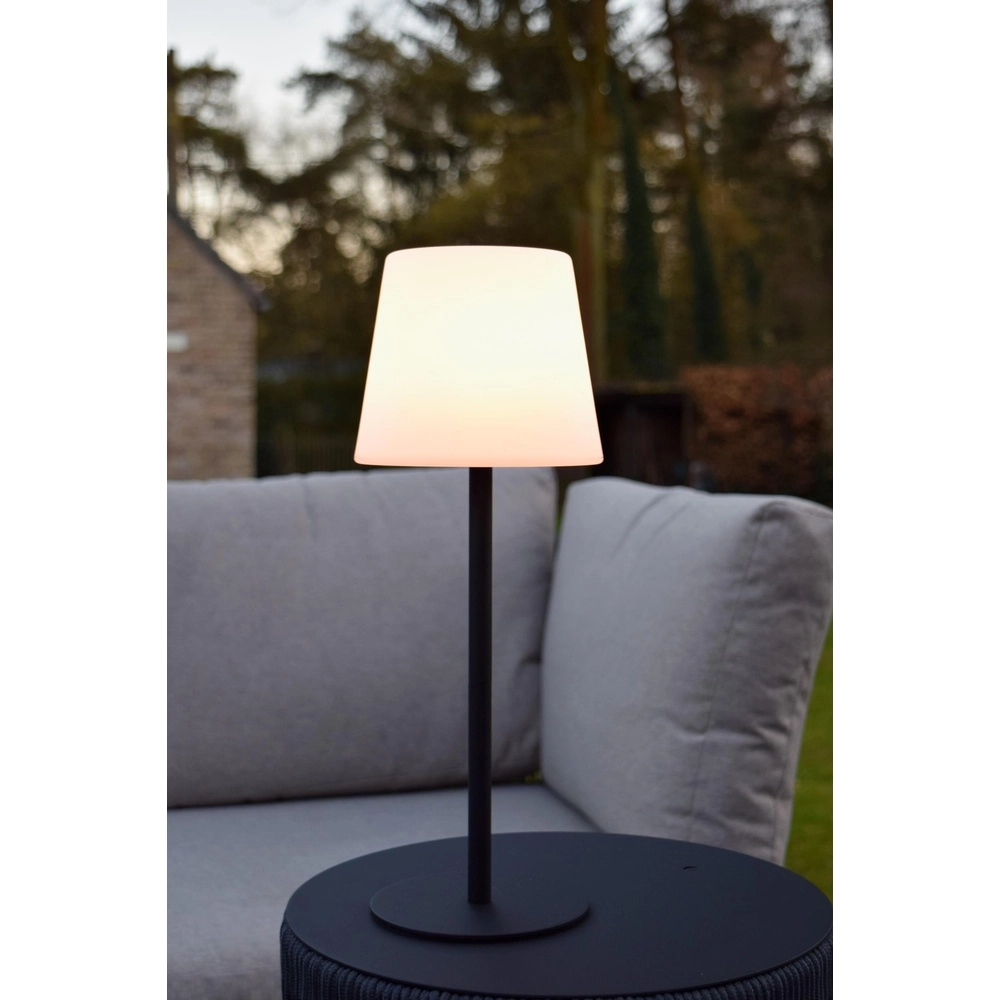Oplaadbare tafellamp Tyon zwart Lucide 5411212134745