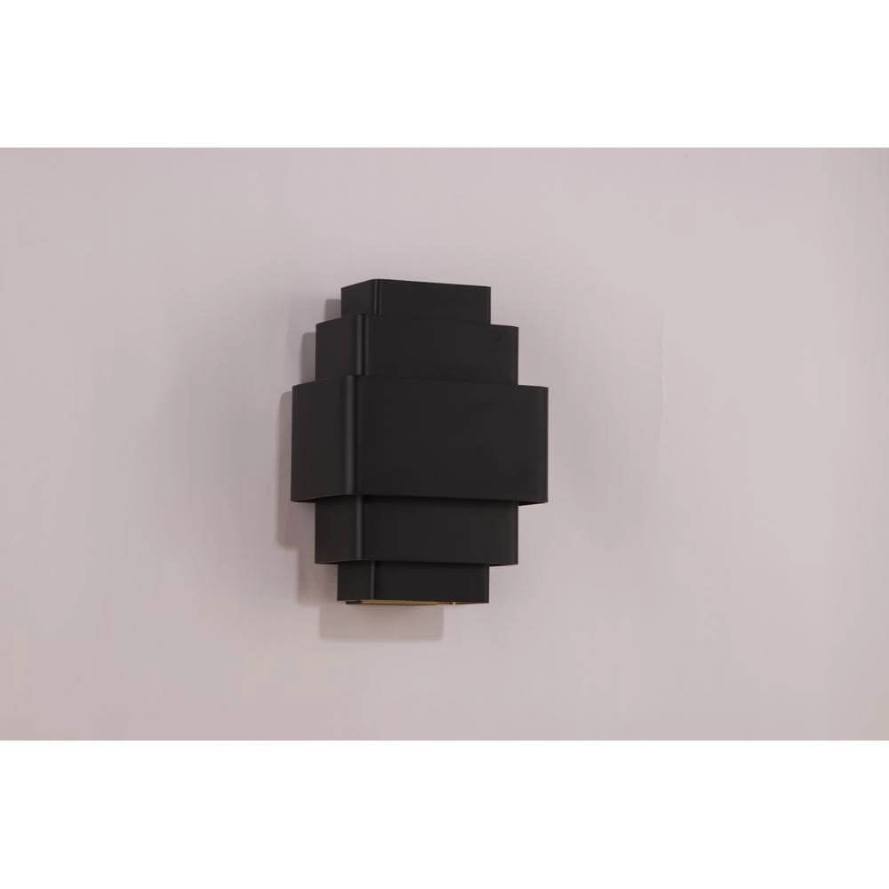 Design wandlamp Layers zwart met gouden binnenkant Artdelight 8720701101500