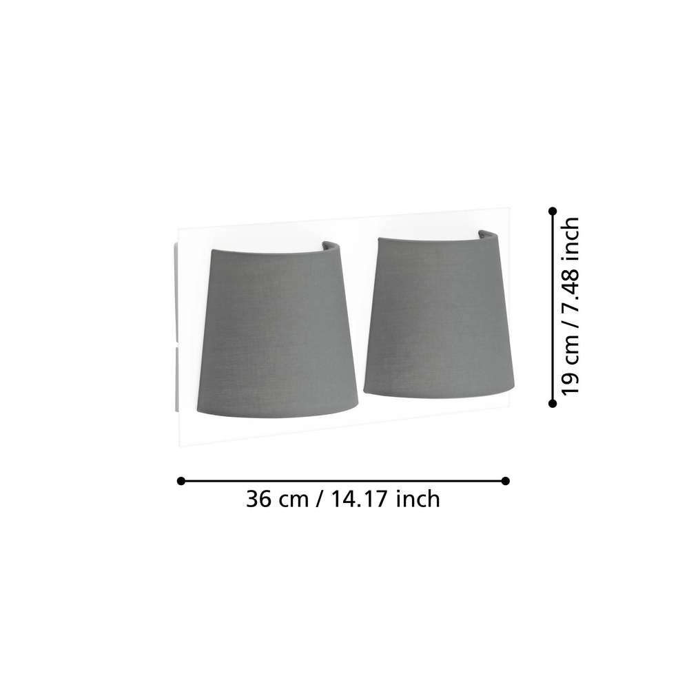 Wandlamp Serravalle wit met zwart Eglo 9002759976255