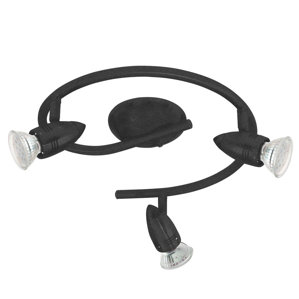 Opbouwspot Magnum-Led 3-lichts zwart
